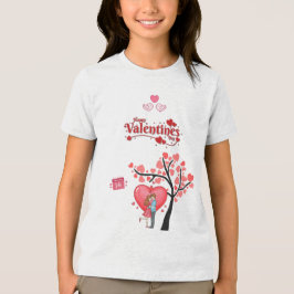 ハッピー バレンタインデー ロマンティック カップル トライブレンドTシャツ