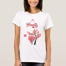 ハッピー バレンタインデー ロマンティック カップル Tシャツ