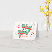 ハッピー バレンタイン カード 君に恋してる (黄色い花)