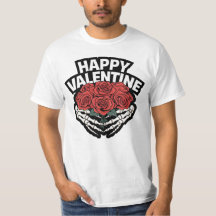 ハッピー バレンタイン スケルバラ Tシャツ