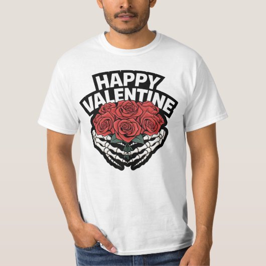 ハッピー バレンタイン スケルバラ Tシャツ (正面)