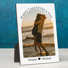 ハッピー バレンタイン デー カップル フォト アーチ ミニマル フォトプラーク