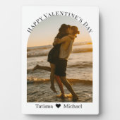 ハッピー バレンタイン デー カップル フォト アーチ ミニマル フォトプラーク (正面)