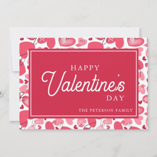 ハッピー・バレンタイン・デー ハート バレンタインズ シーズンカード (正面)