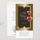 ハッピー・バレンタイン・デー ラブリー エレガント クラシック シーズンカード (正面/裏面)