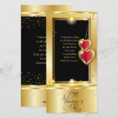 ハッピー・バレンタイン・デー ラブリー エレガント クラシック シーズンカード (正面/裏面)