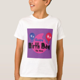 ハッピー・バースデー - カラフルなお祝いパーティーデザイン Tシャツ