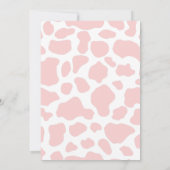 ハッピー バースデー ガール ファースト バースデー ラスティック ピンク パターン 招待状 (裏面)