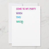 "ハッピー バースデー デライト" 招待状 (裏面)