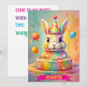 "ハッピー バースデー デライト" 招待状 (正面/裏面)