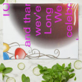 「ハッピー・バースデー・トゥ・ユー」アートプリント キッチンタオル (折り畳み)