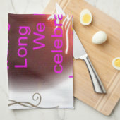 「ハッピー・バースデー・トゥ・ユー」アートプリント キッチンタオル (四つ折り)