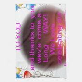 「ハッピー・バースデー・トゥ・ユー」アートプリント キッチンタオル (縦)