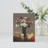 ハッピー・バースデー ヴィンテージ印象派アート ポストカード (スタンド正面)