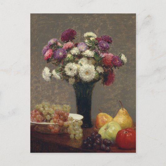 ハッピー・バースデー ヴィンテージ印象派アート ポストカード (正面)