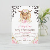 ハッピー バースデー 私の1歳の女の子の招待状 招待状 (スタンド正面)