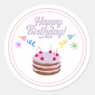 ハッピー バース デイ ケーキ ステッカー