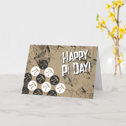 ハッピー・パイ・デイ カード (黄色い花)