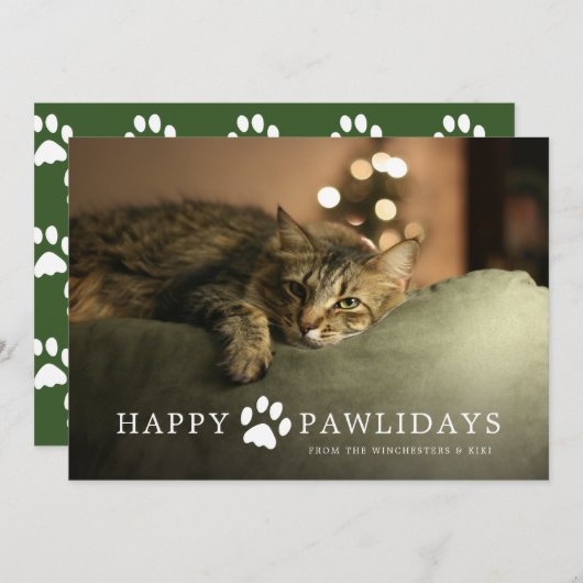 ハッピー・パウリデイズのホリデーカード シーズンカード (正面/裏面)