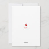 ハッピー・パウリデイズの犬の写真 現代のペットクリスマス シーズンカード (裏面)