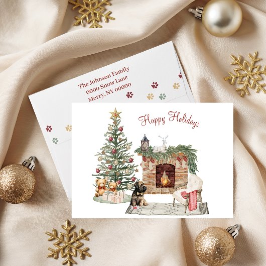 ハッピー・パウリデイズ・ドッグ・デザイン - ブリアード シーズンカード