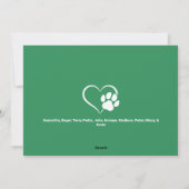 ハッピー・パウリデイズ・ベテリナリー シーズンカード (裏面)