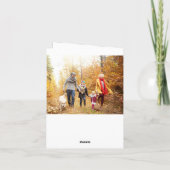 ハッピー・パウリデイズ モダンでエレガントな犬のクリスマス シーズンカード (裏面)