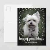 ハッピー・パウリデイズ　モダン犬クリスマス シーズンポストカード (正面/裏面)