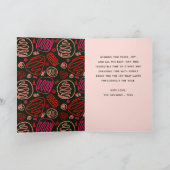 ハッピー・パウリデイズ 赤いワンライン・パターン 犬 ペット フォト シーズンカード (内部)