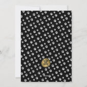 ハッピー・パウリデイズ 1枚の写真 モダンでエレガントな犬のホリデー シーズンカード (裏面)