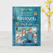 ハッピー・パスソーバー。カスタマイズ可能なフォトカード カード (黄色い花)