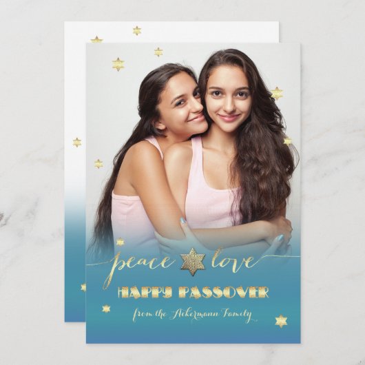 ハッピー・パスソーバー。カスタムフラットフォトカード カード (正面/裏面)