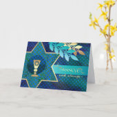 ハッピー・パスソーバー。デービッドとキッドシュ杯のスター カード (黄色い花)