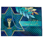 ハッピー・パスソーバー。デービッドとキッドシュ杯のスター ラージペーパーバッグ (裏面)