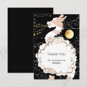 ハッピー パステル ドラゴン バースデー サンキューカード (正面/裏面)