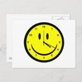 ハッピー ヒッピー フェイス クロック ポストカード (正面/裏面)