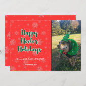 ハッピー・ヒーラー・ホリデー2枚組 赤と緑 シーズンカード (正面/裏面)