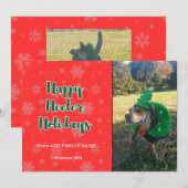 ハッピー・ヒーラー・ホリデー2  赤と緑の絵 シーズンカード (正面/裏面)