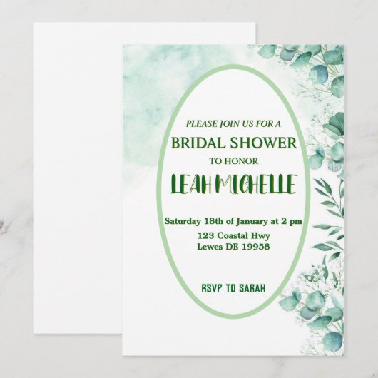 ハッピー ヒーリング 招待状 (正面/裏面)