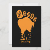 ハッピー ビッグフット ハロウィン 招待状 (裏面)