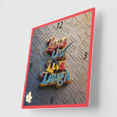 「ハッピー・ビーブのみ」 スクエア壁時計 (傾斜)