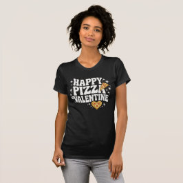 ハッピー・ピザ・バレンタイン 楽しいピザ 愛をデザイン Tシャツ