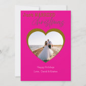 ハッピー ピンク 結婚 クリスマス カスタム 写真 (正面)