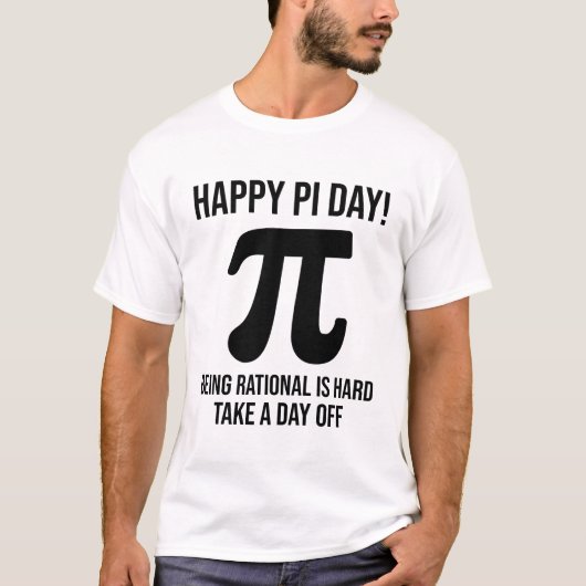 ハッピー·ピ·デイ数学先生幾何学代数贈与 Tシャツ (正面)