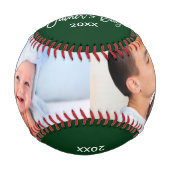 ハッピー・ファザーズ・デイ2フォトブラシスクリプトグリーン 野球ボール (正面)