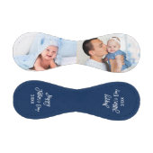 ハッピー・ファザーズ・デイ2写真筆スクリプト・ブルー 野球ボール (パネル)