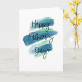 ハッピー·ファザーズ·デイ·ウォーターカラー·カード カード (黄色い花)