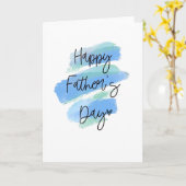 ハッピー·ファザーズ·デイ·ウォーターカラー·カード カード (黄色い花)