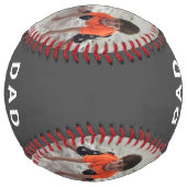 ハッピー・ファザーズ・デイ・カスタムキッズ写真保存 ソフトボール (裏面)