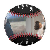 ハッピー・ファザーズ・デイ・カスタム写真、引用文、ネームズ・バ 野球ボール (裏面)